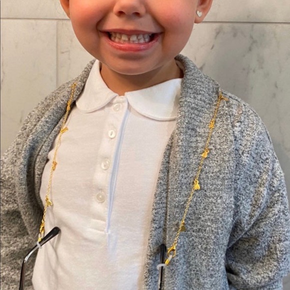 Girls Convertible Mask Glasses Chain Holder Hearts - Picture 10 of 10